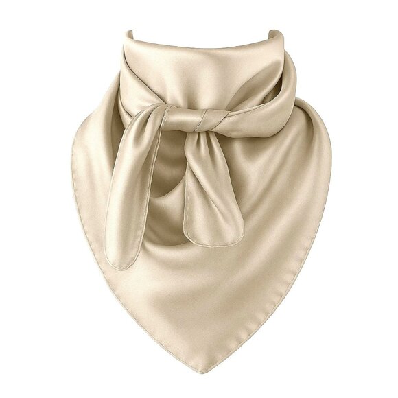 Taupe Tan Wild Rag Large Scarf 23x23" Western Accessory Cowgirl or Cowboy - Picture 1 of 5